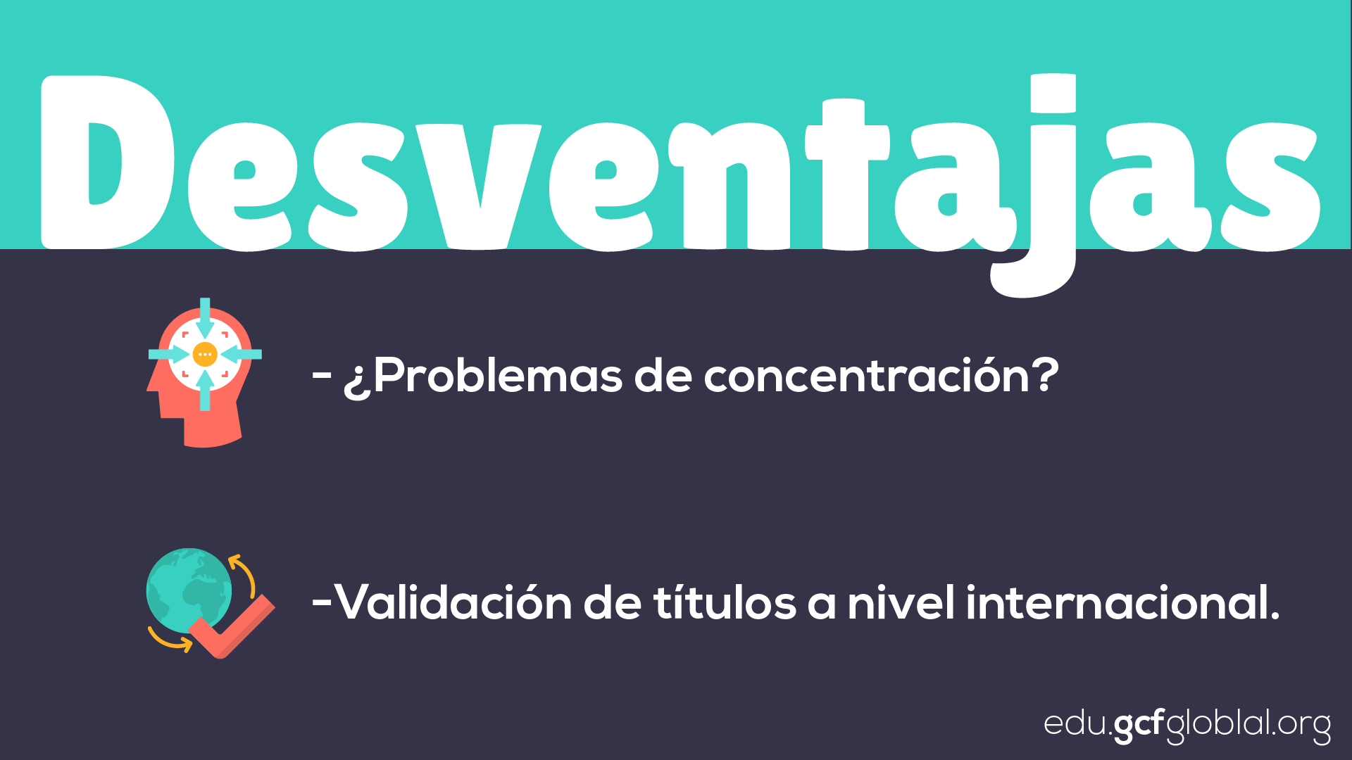 Desventajas de la educación virtual